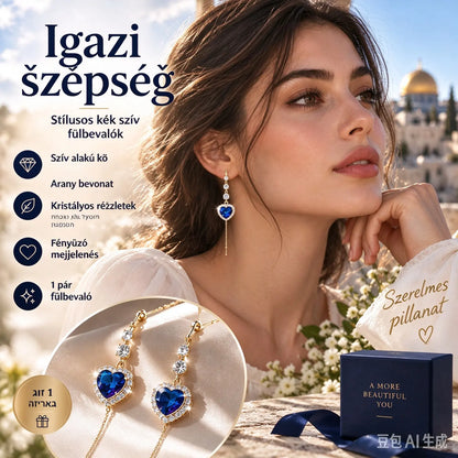 💎 Elegáns kék zafír fülbevalók – hipoallergén, antioxidáns, időtlen dizájn. Tökéletes mindennapokra és partikra! 💪