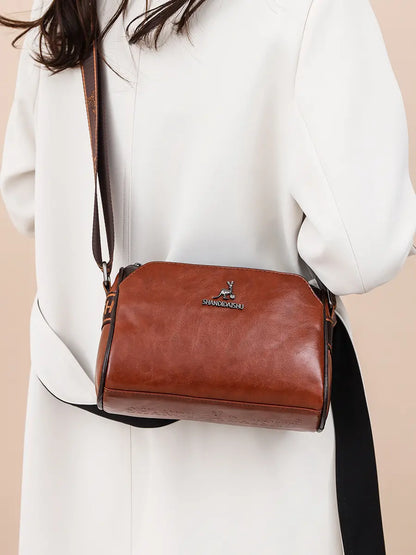 Bolso de cuero suave de gran capacidad, bolso de hombro para mujer