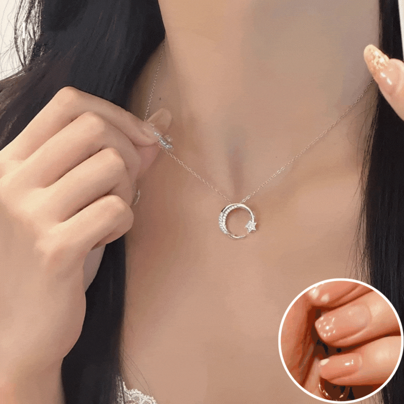 🔥Špeciálna ponuka s obmedzenou platnosťou!!!【Kúpte 1 a dostanete 1 zadarmo】💖💎Náhrdelník zo striebra 925, nová farba, s diamantmi