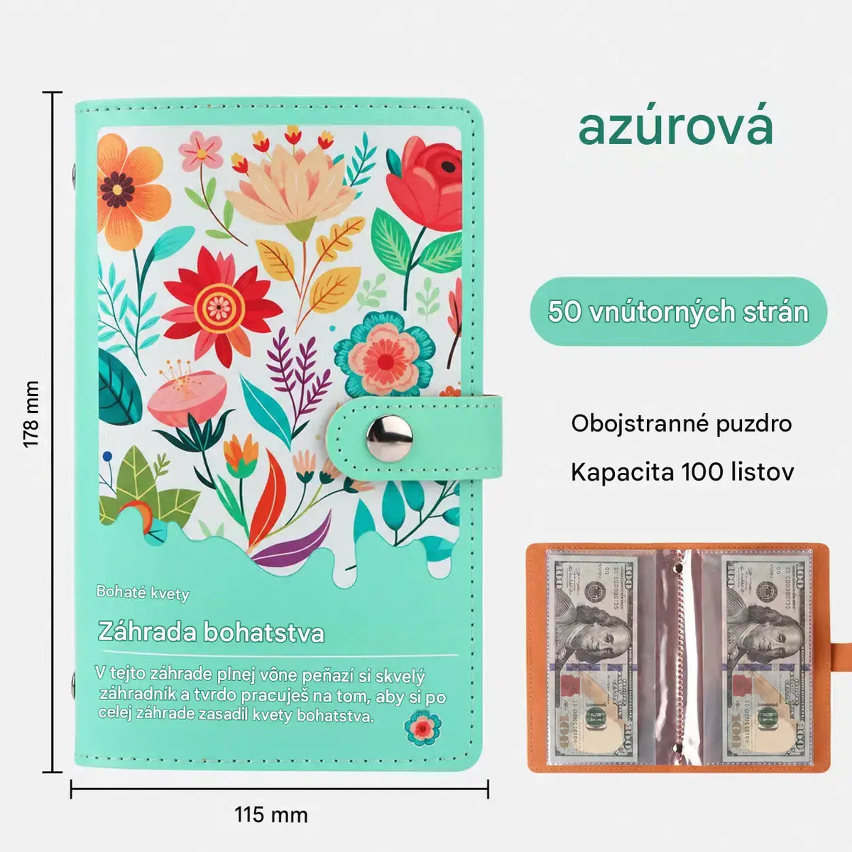 ✨📓🔄Vodotesné vrecko na hotovosť 😍 Praktická a prenosná veľkosť 👍 Nevyhnutné na správu rodinných financií