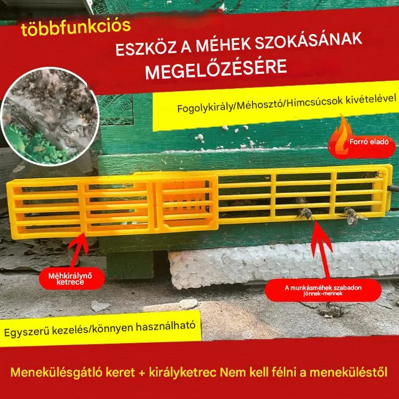 🔥1 készlet 10🔥Méhleválasztó, méhszökésgátló lap, többfunkciós automata méhgyűjtő keret