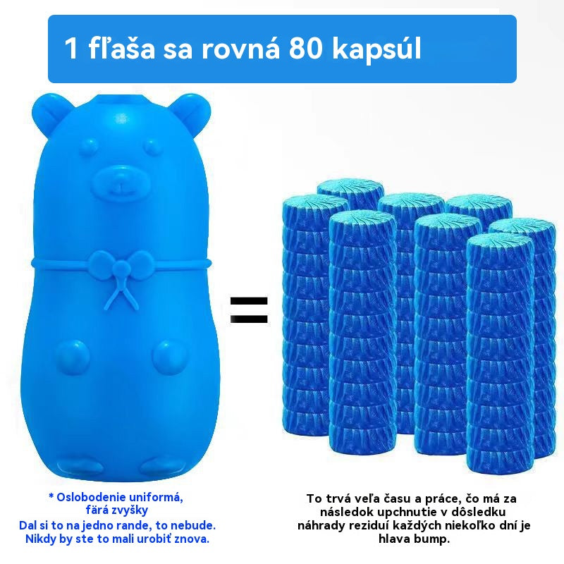 🚽💦【Kúpte 2 a dostanete 3 zadarmo】💥Čistiaci prostriedok na toalety v tvare medvedíka s vlastnosťami odstraňovania škvŕn, proti zápachu a odolný.