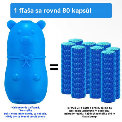 🚽💦【Kúpte 2 a dostanete 3 zadarmo】💥Čistiaci prostriedok na toalety v tvare medvedíka s vlastnosťami odstraňovania škvŕn, proti zápachu a odolný.