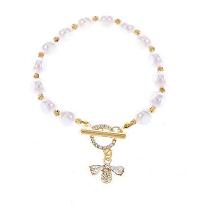 💐✨【Fő karkötő + 5 darab hozzáillő kiegészítő】Barokk édesvízi gyöngy karkötő, egy elegáns és sokoldalú, visszafogott luxusékszer.