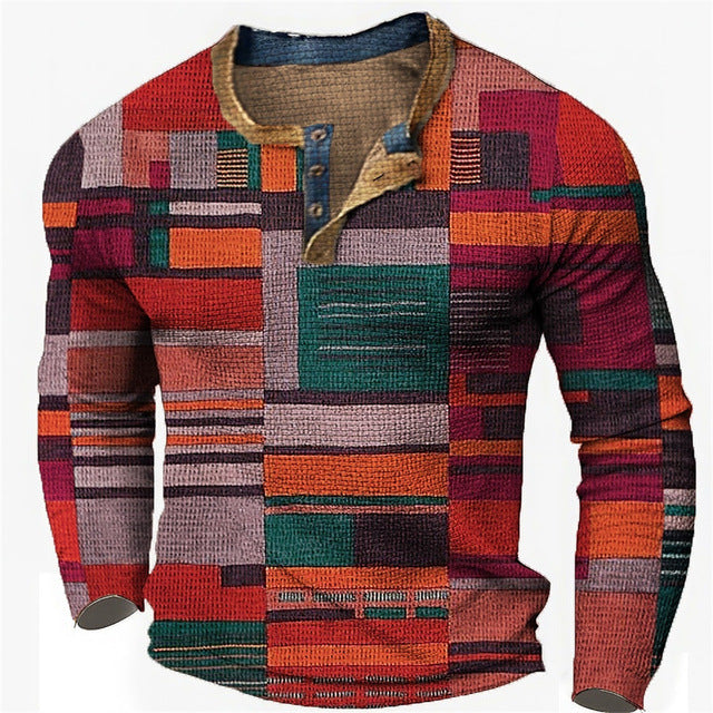 🔥🔥Nova moška polo majica z dolgimi rokavi in velikim tiskom【S-4XL】