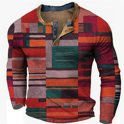 🔥🔥Nova moška polo majica z dolgimi rokavi in velikim tiskom【S-4XL】