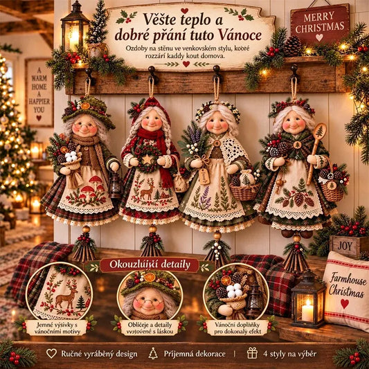 🎄❤️Roztomilá, praktická a přenosná dekorace „Good Luck Granny“ – dodá špetku hřejivé atmosféry.