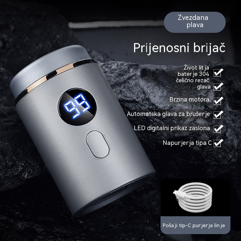 🔥Vrhunska ponuda: 50% POPUSTA🔥Moćan mini električni brijač za muškarce s digitalnim zaslonom