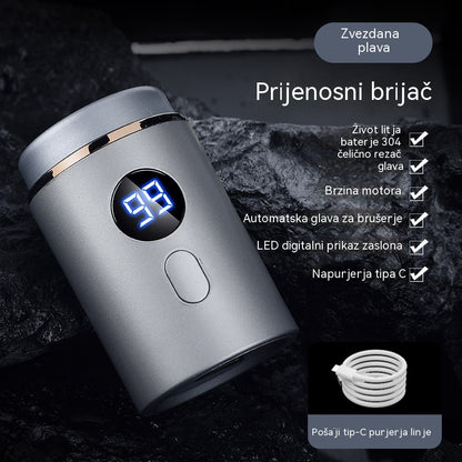 🔥Vrhunska ponuda: 50% POPUSTA🔥Moćan mini električni brijač za muškarce s digitalnim zaslonom