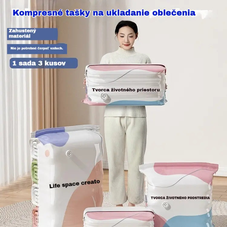 👕📦【🔥5 kusů 590 Kč】Kompresní sáčky na uložení oblečení, nevyžadují vysávání, zesílená konstrukce.