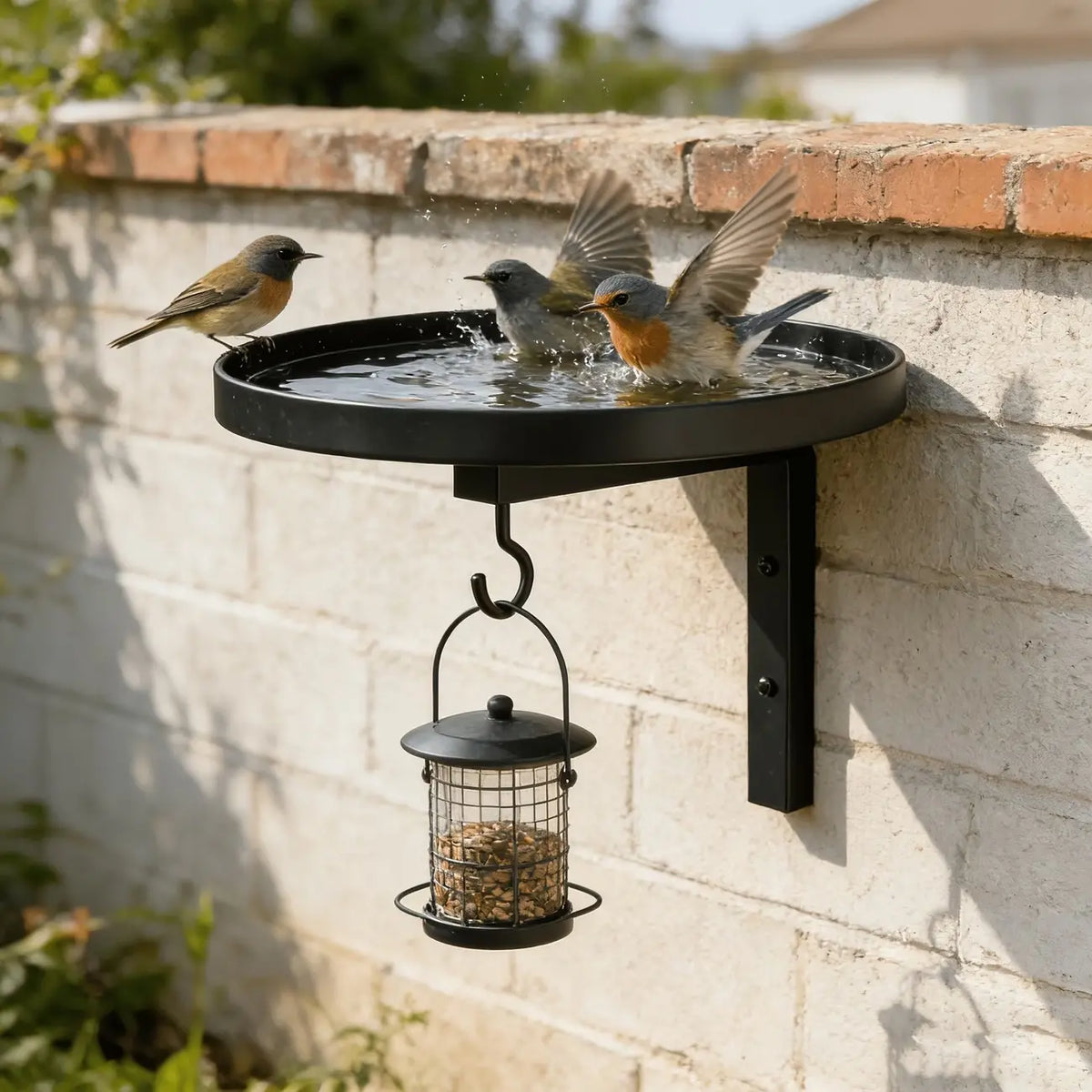 🐦💧Falra szerelhető fém madáretető - időjárásálló, könnyen tisztítható, ideális kertekbe, erkélyekre és teraszokra🌿