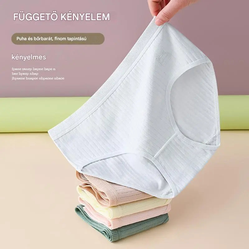 💓(7 db) Utolsó nap 50% kedvezménnyel-- Női egyszerű és fejlett antibakteriális fehérnemű magas derékkal, 70-180g súlyú nők számára