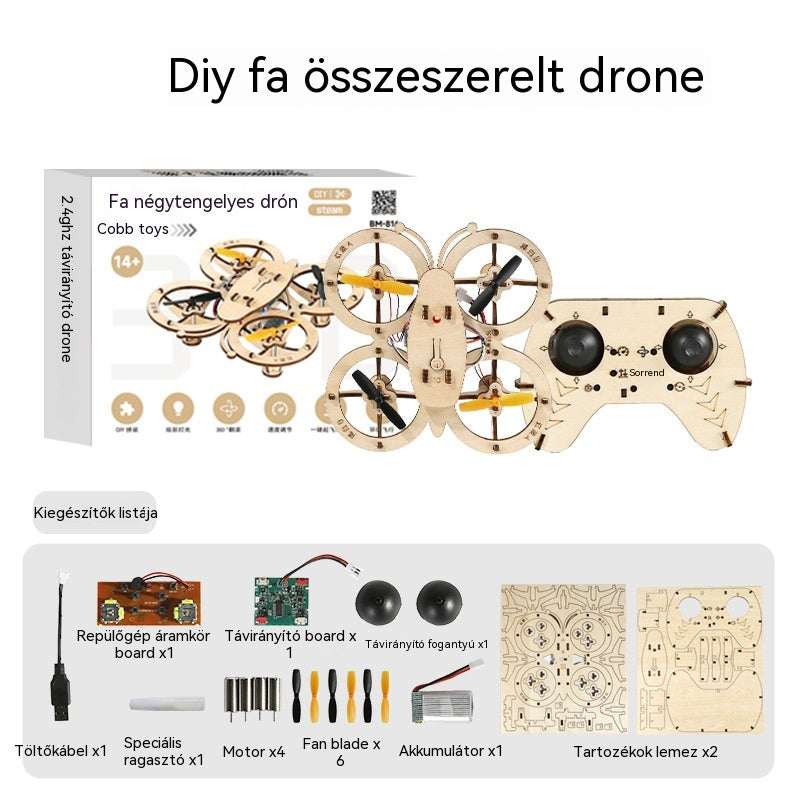 ✈️DIY Fa drónépítő készlet gyerekeknek