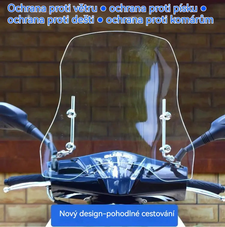 💥💥🏍️【2,0MM tloušťka 37/45/50CM výška】 nové čelní sklo na motocykl elektrické vozidlo univerzální čelní sklo