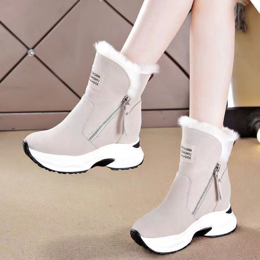 【30%OFF】【35-40】Νέες ζεστές μπότες χιονιού με χοντρή σόλα για το φθινόπωρο και το χειμώνα
