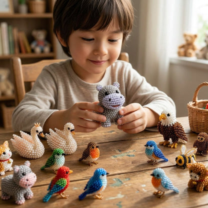 🧸🪡 Pequeño kit para hacer animales de cuentas en 3D: un kit para que tú mismo hagas animales de cuentas.