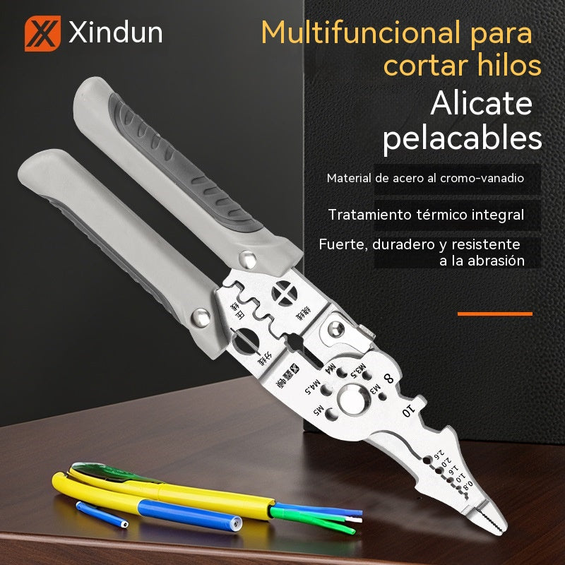 Alicates de punta fina y pelacables multifuncionales de acero inoxidable (aleación de níquel-hierro)