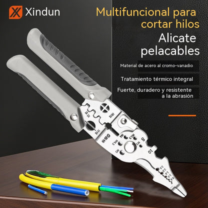 Alicates de punta fina y pelacables multifuncionales de acero inoxidable (aleación de níquel-hierro)