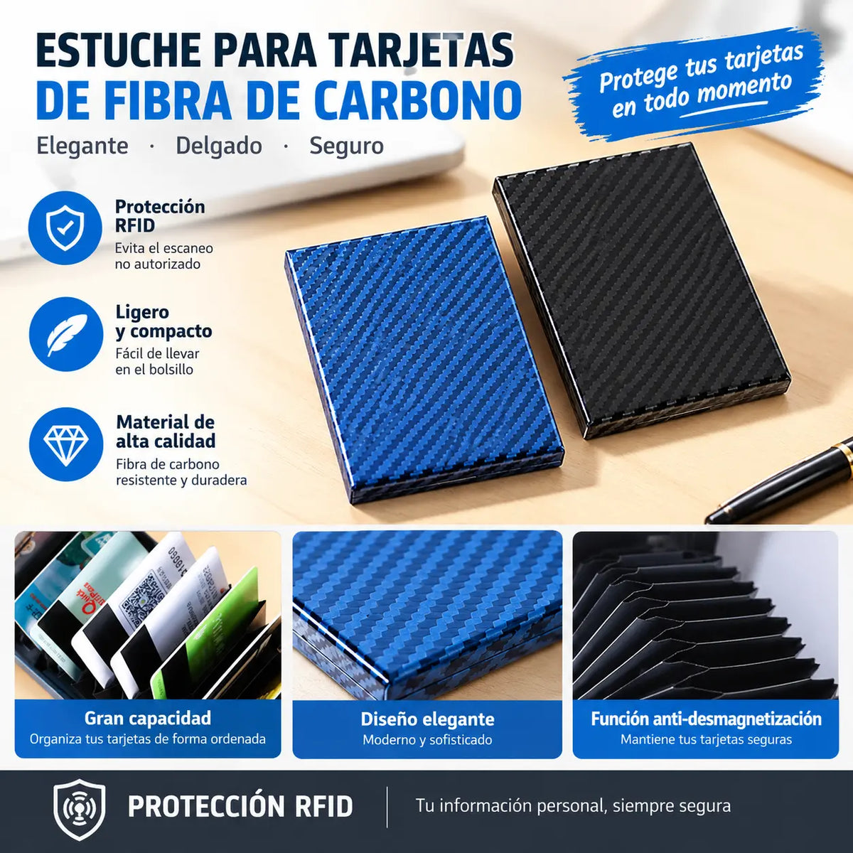 🛡️✨ Etui na karty ze stali nierdzewnej z ochroną RFID – portfel chroniący przed rozmagnesowaniem, kompaktowy i poręczny 💳