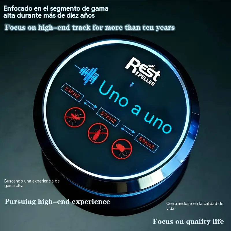 Repelente ultrasónico inteligente de alta potencia para uso doméstico: ahuyenta ratones, mosquitos y cucarachas.
