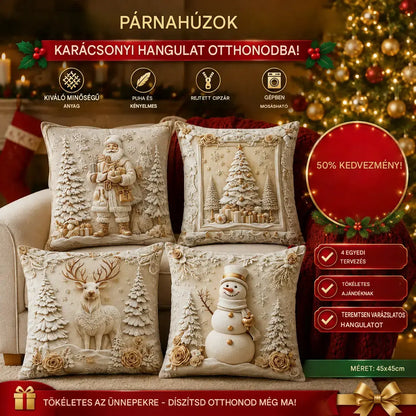 🎅Karácsonyi akció 49% kedvezmény🎄Karácsonyi témájú párnahuzat 【4 darabos szett】-4164435