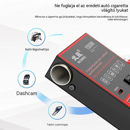 🚗🔋 Egy darab 9200 Ft ⚡️Új autós töltő transzformátor, 12V/24V-ról 220V-ra, nagy teljesítményű, univerzális