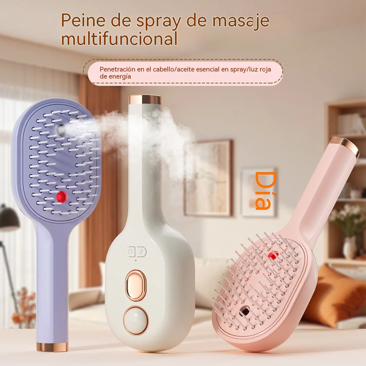 【30%OFF】💖💨Češalj s funkcijom prskanja jednim gumbom za učinkovito sprječavanje zapetljavanja kose.