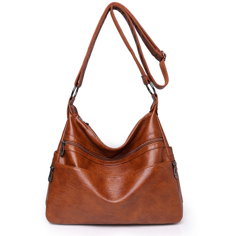 👜👍Νέα γυναικεία μαλακή δερμάτινη τσάντα ώμου / διαγώνια τσάντα,Ανθεκτική στις γρατζουνιές, ανθεκτική στη φθορά, αδιάβροχη και ανθεκτική