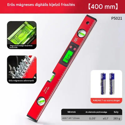 🔧📐 Többfunkciós precíziós mágneses vízmérték digitális LCD kijelzővel