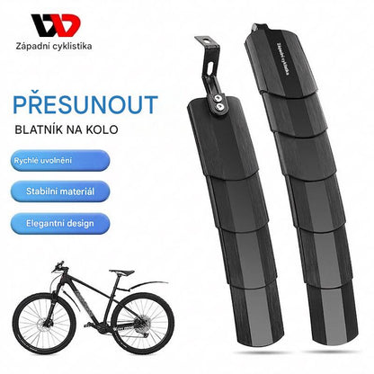 Sada výsuvných a nastavitelných blatníků na kolo