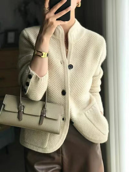 【S-2XL】Divatos retro kasmír francia kardigán