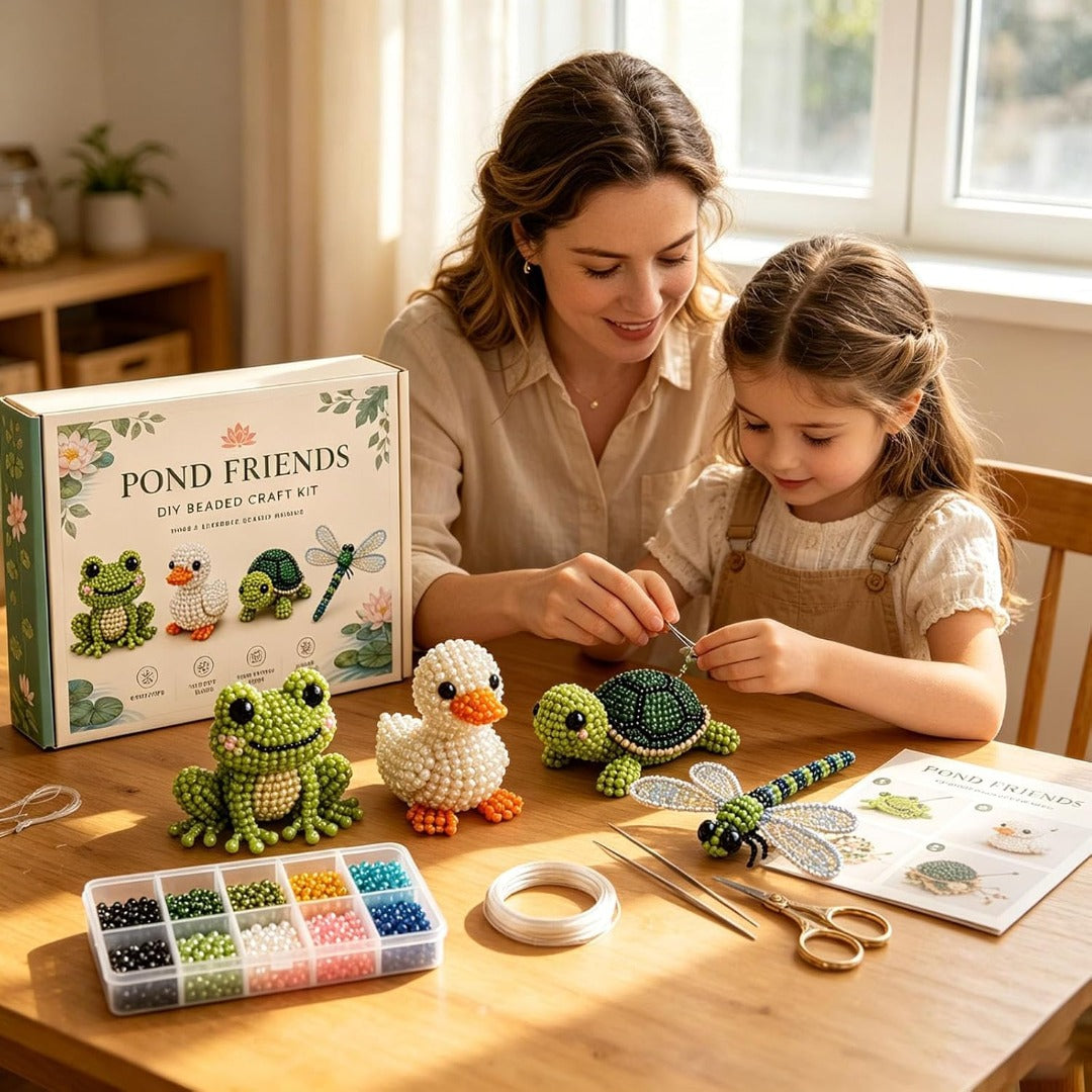 🧸🪡 Pequeño kit para hacer animales de cuentas en 3D: un kit para que tú mismo hagas animales de cuentas.