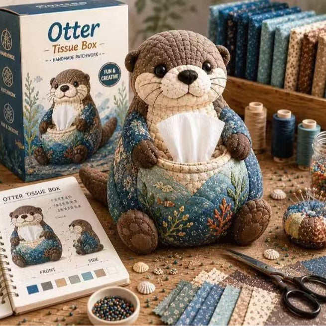 🧵🐨 Állatos mintás papírzsebkendő-tartó doboz barkácskészlet – 3D-s anyagból készült kézműves készlet, ideális kezdőknek 🎁✨