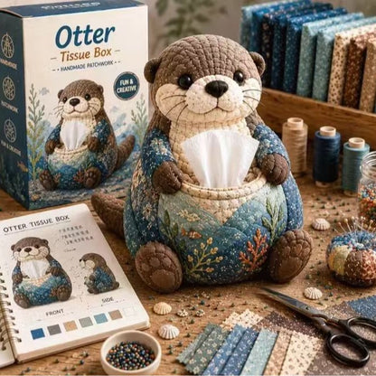 🧵🐨 Állatos mintás papírzsebkendő-tartó doboz barkácskészlet – 3D-s anyagból készült kézműves készlet, ideális kezdőknek 🎁✨