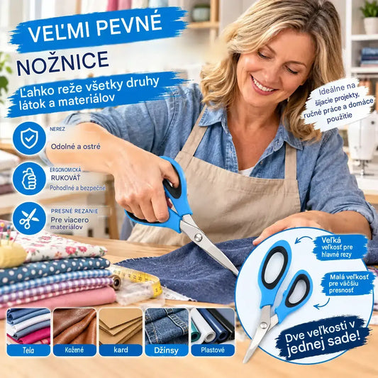 🔥Kúpte 1 a druhý získate zadarmo✂️ Profesionálne cikcakovacie nožnice – ostré nožnice na látku so zúbkovaným ostrím