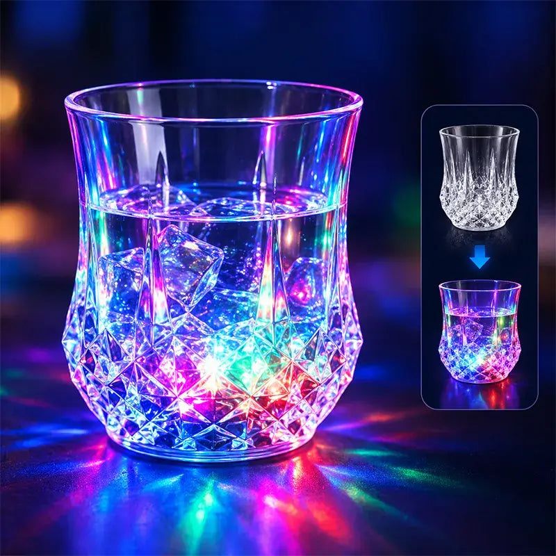 ✨💎Kristálypoharak szett folyadékkal aktiválható LED fénnyel🥂