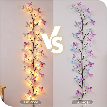 ✨ Flexibilní LED světla ve tvaru popínavé větve s motýly – vytvořte ve svém domově kouzelnou a útulnou atmosféru 🦋💡