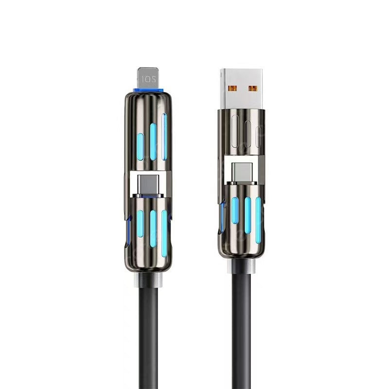 🔥Kúpte 1, získajte 1 zadarmo🔥 Nabíjací kábel s LED diódami 4 v 1⚡📱