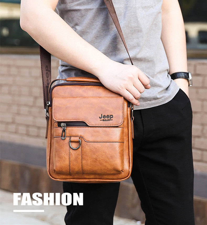 🔥【Agotado pronto】Bolso de moda casual de piel de vaca para hombre