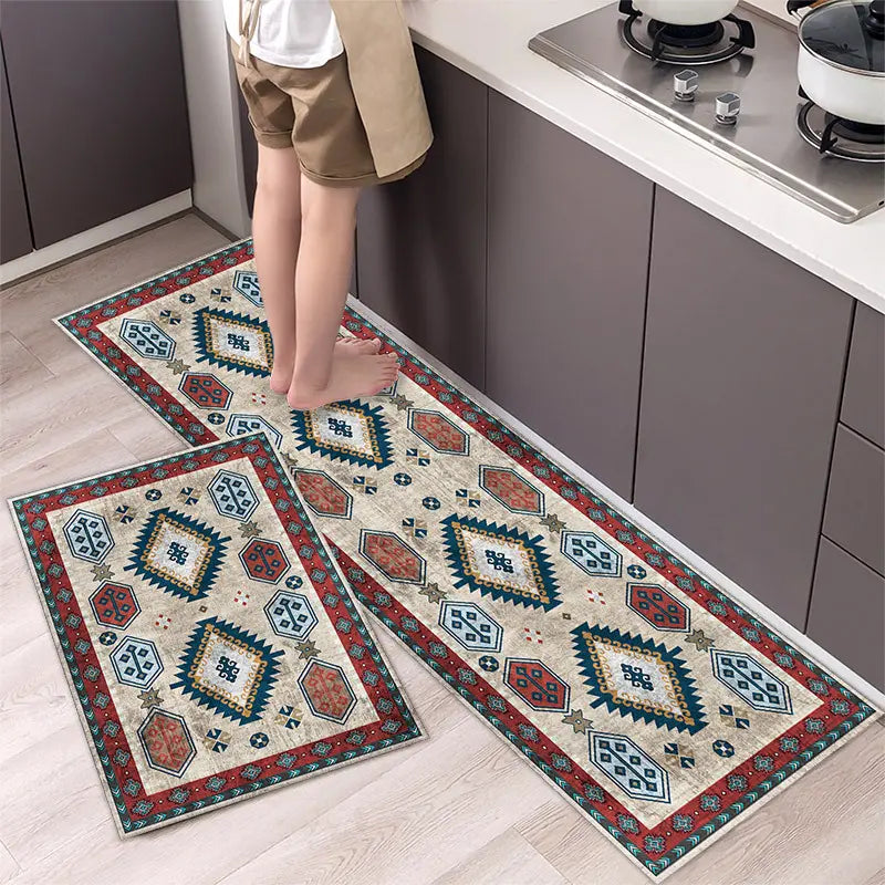 💥49% kedvezmény 【2 darab】🌺Csúszásmentes konyhaszőnyeg nedvszívó hosszú konyhaszőnyeg【40*60cm+40*120cm】