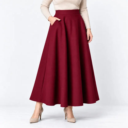 🤩Dús esésű hosszú szoknya zsebekkel – őszi‑téli stílus egyben!👗
