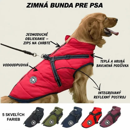 🐱🐶❄️Teplá zateplená bunda pre psov a mačky – vodeodolná, s reflexnými prvkami a integrovaným postrojom. Veľkosti S-5XL pre všetky plemená! ✨