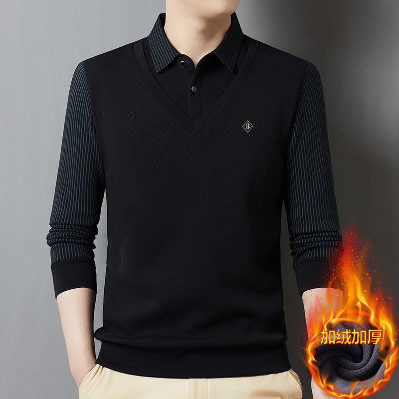 🔥【50% kedvezmény】🔥【M-4XL】Férfi prémium kasmír kétrészes, minden az egyben meleg felső