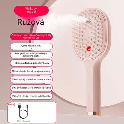 💖💨Egygombos permetező funkcióval ellátott fésű a haj gubancolódásának hatékony megakadályozására.