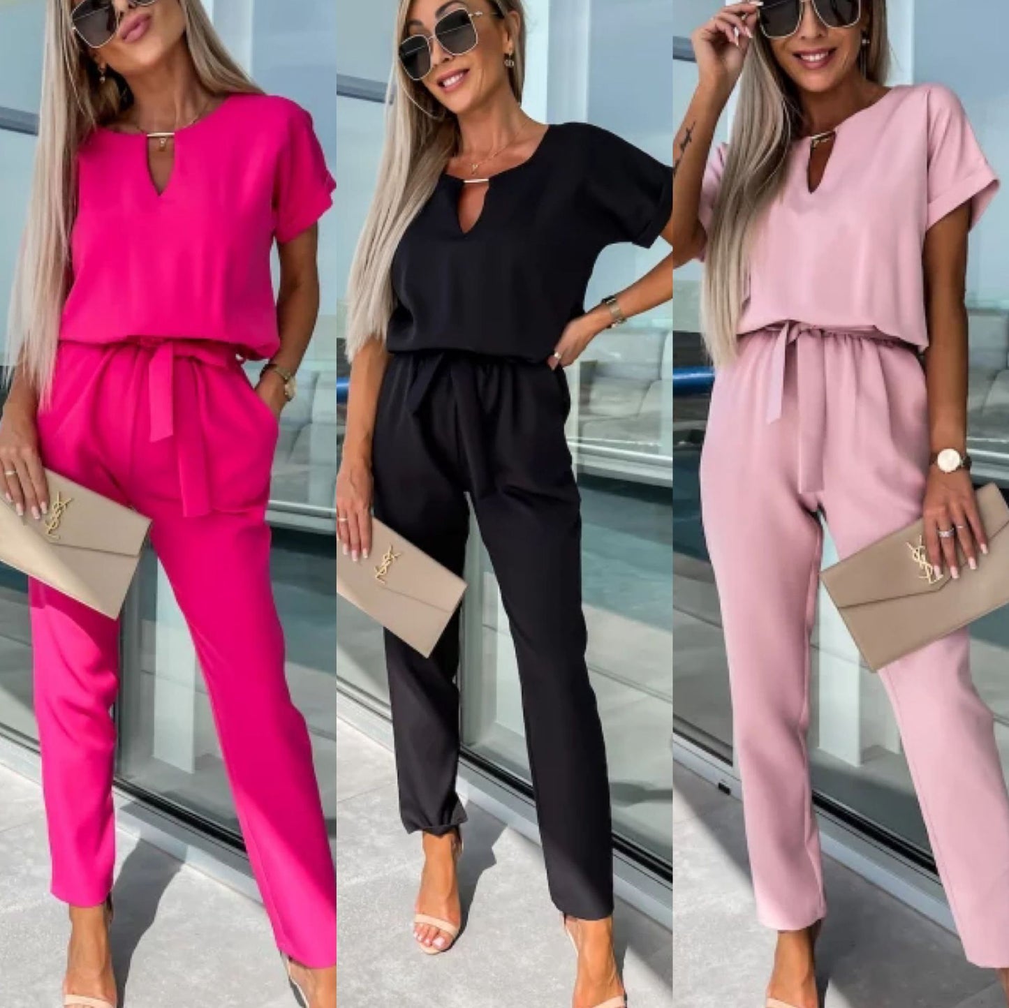 🌼🥰【S-5XL】2026 Modny elastyczny kombinezon w komplecie