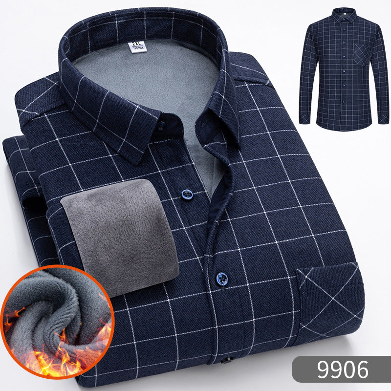 🔥【Zľava 50 %】👔【L-5XL】Teplá košeľa s dlhým rukávom