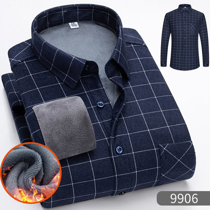 🔥【Zľava 50 %】👔【L-5XL】Teplá košeľa s dlhým rukávom
