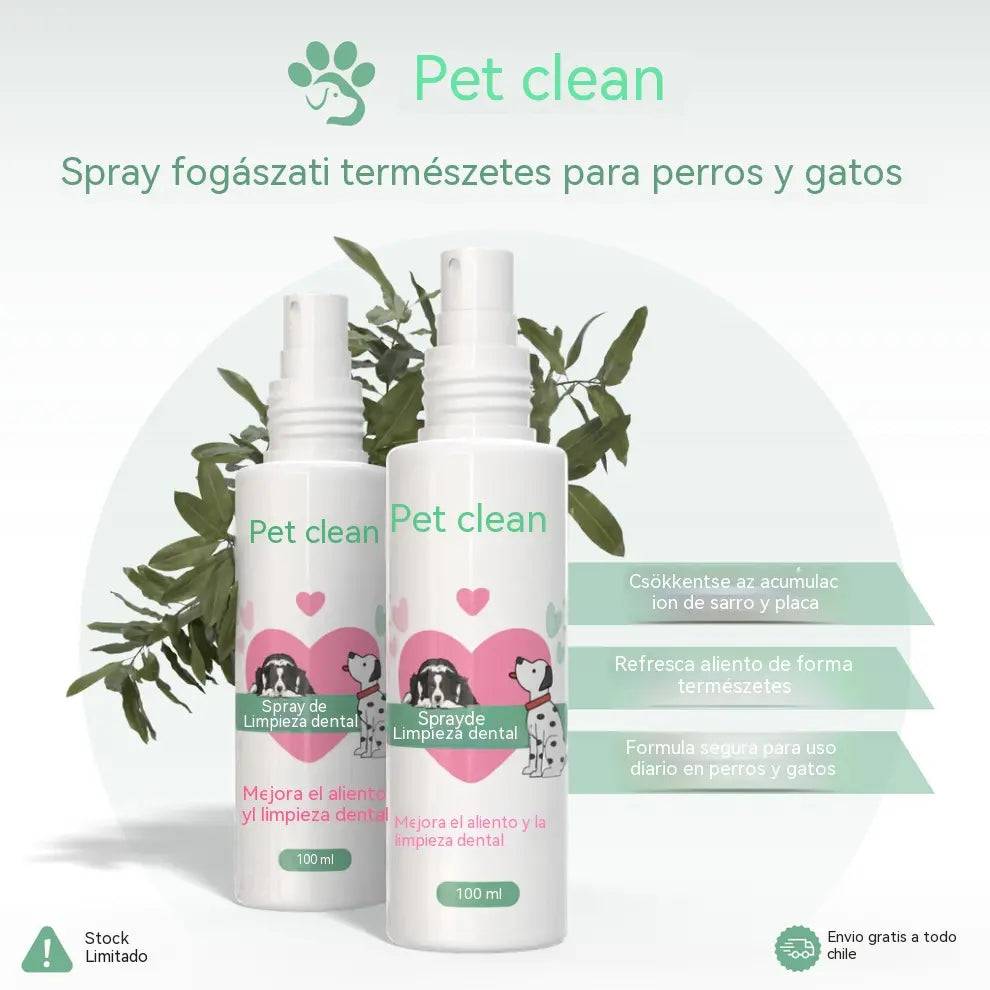 🐶🐱【Vásároljon 1-et, kapjon 2-t ingyen】Állatszőr- és fogtisztító spray