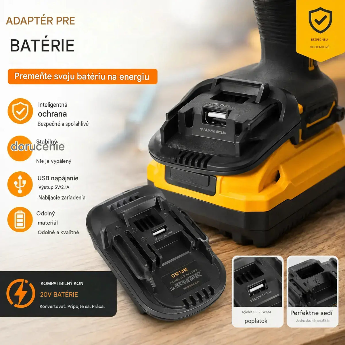 ⚡Adaptér na lítiovú batériu pre 18V akumulátorové náradie
