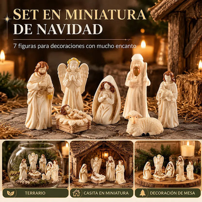 🎁Živicové miniatúrne figúrky do betlehema: doplnky do domčekov pre bábiky a dekorácie v štýle mikro-krajinky na stôl